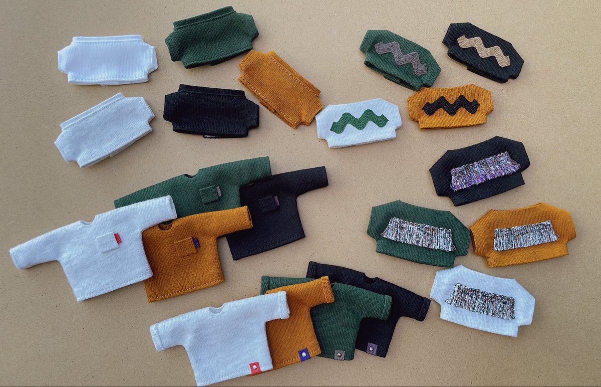 ぬい服オビツ服はこんな感じのを作っています🪡
タンクトップとボトムも作る予定🗓️