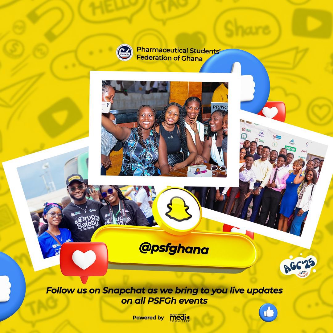 FOMO is real! If you missed out on registration for DSC, we've got you covered.🤭
Don't worry, you won't miss a thing! Get live updates on all PSFGh events straight to your comfort zones!

Add us up on Snapchat 
snapchat.com/add/psfghana?s…

POWERED BY PSFGh MEDIA📸