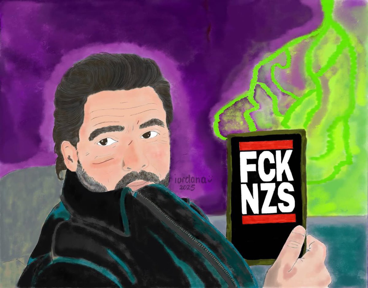 #pedrotober day 2: freaky tales 💜💚📼

my personal highlight of the month! 👊🏼💥 i had so much fun drawing him :)

#pedrotober2025 #pedropascal #freakytales <a href="/north_the_lemon/">North🌵</a>