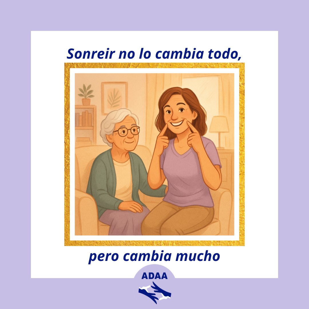 ADAABalears's tweet image. 😊 Somriure és un acte senzill que calma, dona ànims i contagia esperança.

💜Si cuides, recorda que un somriure pot donar molta força… i tu també mereixes rebre’n. ✨