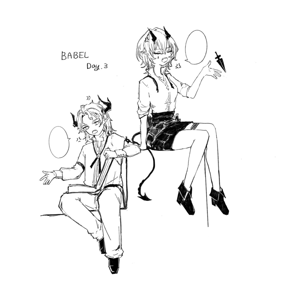 pv05_xj's tweet photo. おまえの（君の）せいで怒られたんだ！
#DailyBABEL https://t.co/vMyZbFoek0