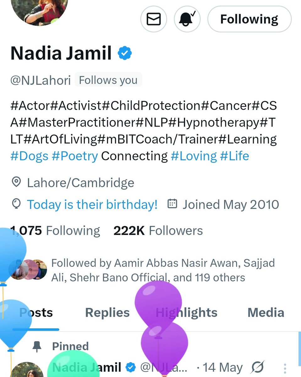 Happy birthday 🎂 nado api ❤️ 
<a href="/NJLahori/">Nadia Jamil</a>