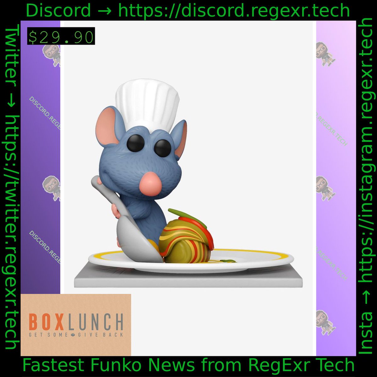 FunkoBoxLunch's tweet image. #funko Deluxe Pixar Ratatouille Remy (with Ratatouille) - BoxLunch
Link->dpbolvw.net/click-8743465-…
11:24:33 2025-10-02 UTC