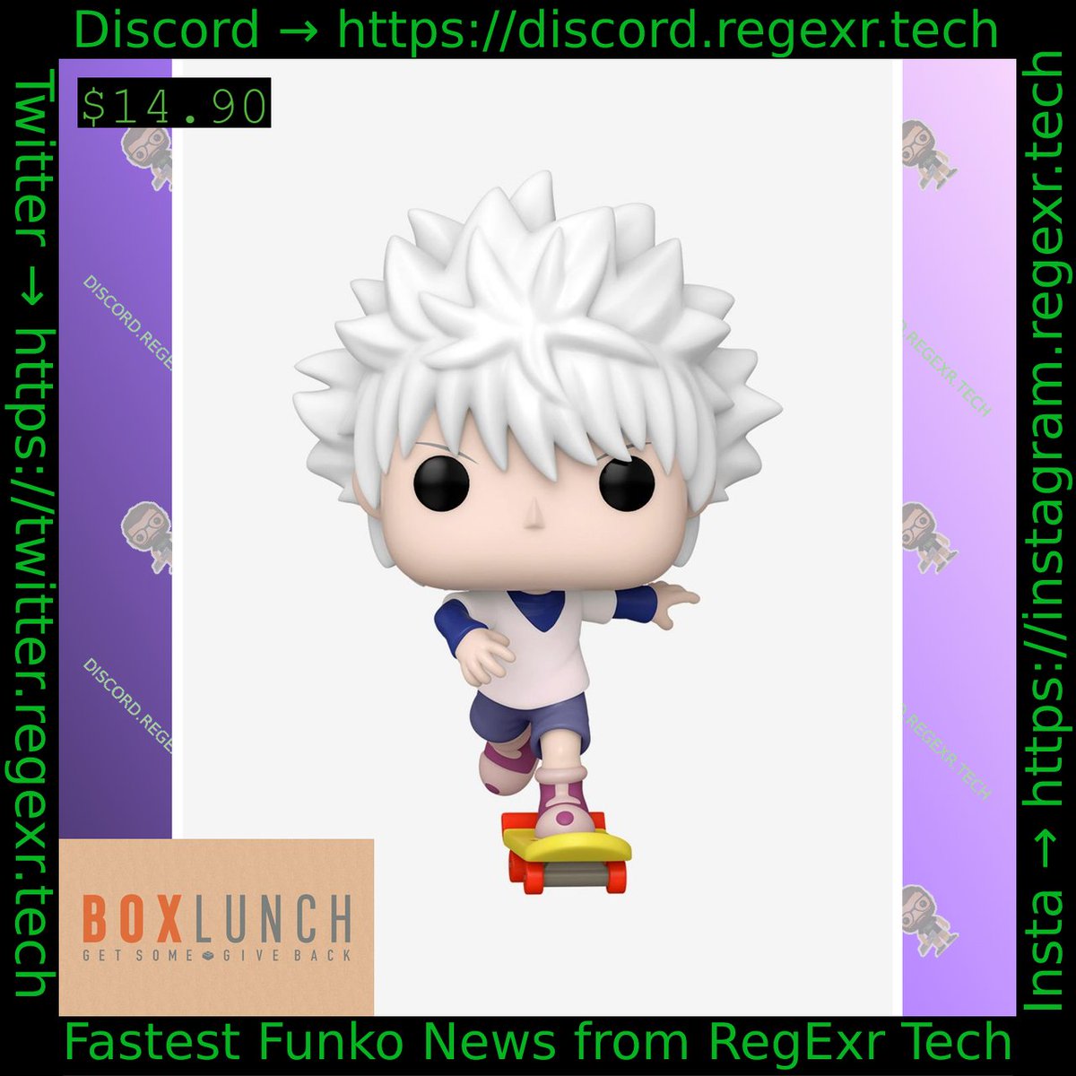 FunkoBoxLunch's tweet image. #funko Animation Hunter X Hunter Killua Zoldyck (Skateboarding) - BoxLunch
Link->dpbolvw.net/click-8743465-…
11:24:50 2025-10-02 UTC