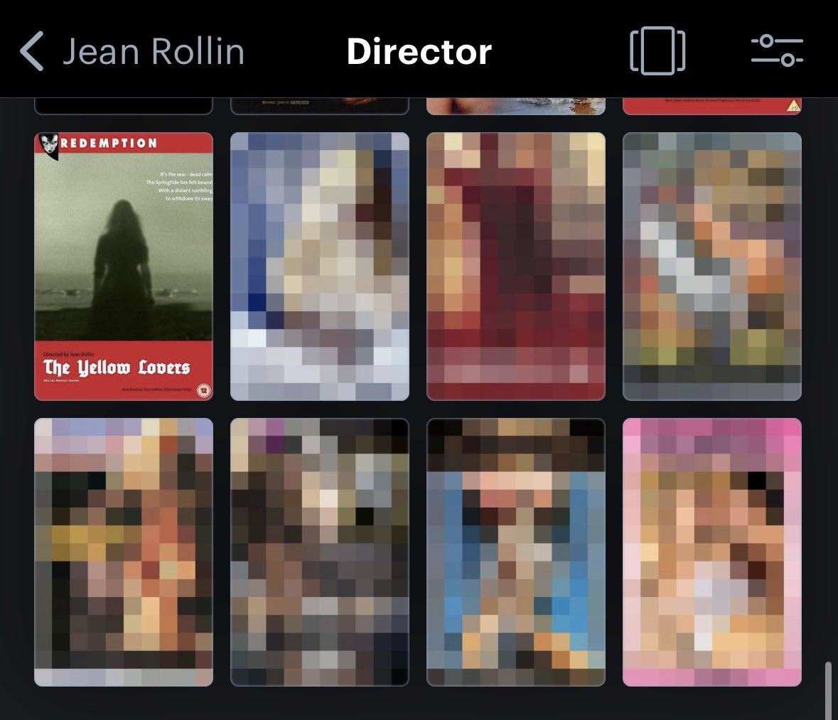 ♃♇ (@bugdo11) on Twitter photo looking up a director's filmography on letterboxd and just seeing pixelated posters looking up a director's filmography on letterboxd and just seeing pixelated posters