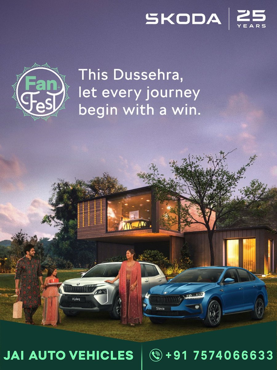 Good always triumphs. This Dussehra, let’s celebrate the victory of light over darkness. ✨
#SkodaIndia #HappyDussehra #Dussehra2025