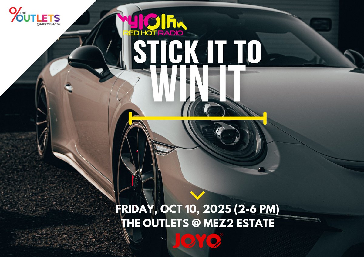 We’re crossing the Mactan Channel to bring the fire to Lapu-Lapu City! 🔥 Red Hot Fam, get ready for another round of Stick It To Win It this Fri, Oct 10, 2-6 PM, at The Outlets at MEZ2 Estate!

#Y101SITWI2025 #JoyoMarketing #DunkinDonuts #TheOutletsatMEZ2Estate #Y101Exclusive