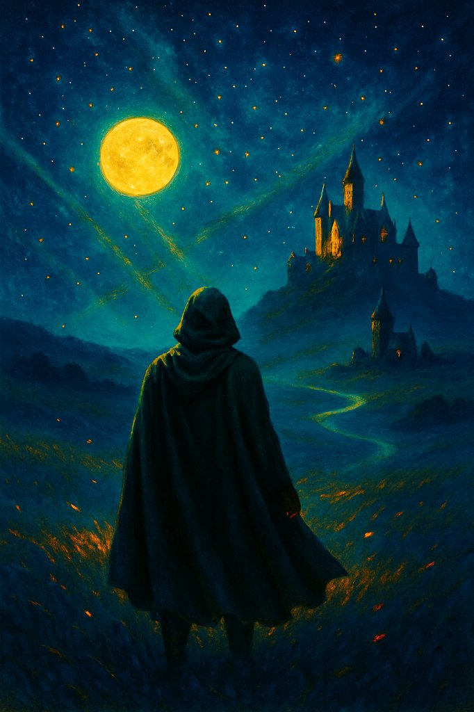 Golden shafts crossed the night sky, laying their crown upon the spires. In their glow I felt less a wanderer, more an heir.

#PulpFable #digitalart #fantasyart #art #digitalartwork
