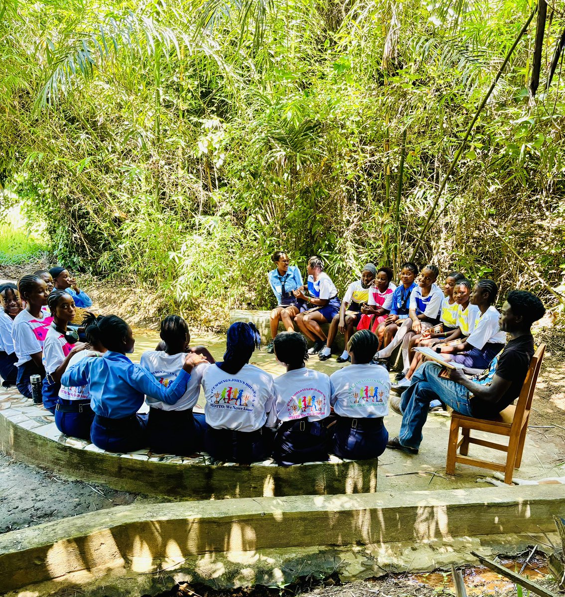 JenebaProject's tweet photo. Another group of Mariners at the Sengbe Pieh Academy in Robis, Sierra Leone, will be taking the WASSCE next year. We have started regular prep classes.

Please visit https://t.co/i9IJqz3RSd to support our work of educating girls in Sierra Leone. https://t.co/2Ppw0HPfWe