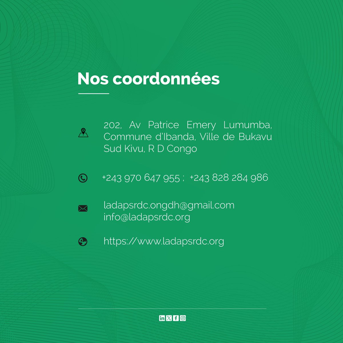 ActionLADAPS's tweet photo. Découvrez LADAPS-RDC : notre cœur, nos actions, notre avenir ! https://t.co/SaXyPMxdI2