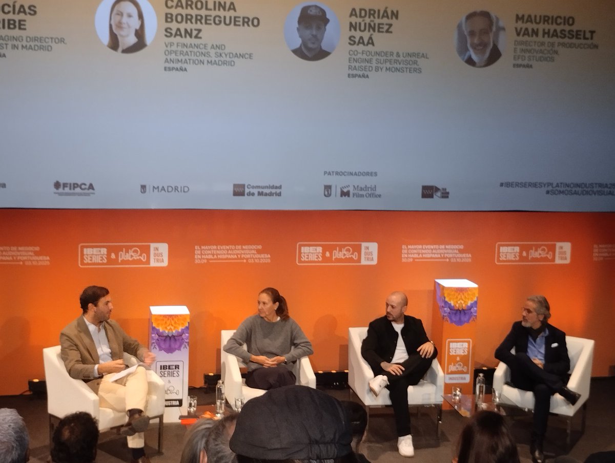 Revista RUBIK (@revistarubik) on Twitter photo Luis socías Uribe, Managing Director de <a href="/investinmadrid/">Invest In Madrid</a>; Carolina Borreguero Sanz, VP Finance and Operations de <a href="/Skydance/">Skydance</a> Animation Madrid; Adrián Núñez Saá, Co-Founder & Unreal Supervisor de <a href="/RaisedBMonsters/">RaisedByMonsters</a> y Mauricio Van Hasselt, Director de Producción e Innovación de Luis socías Uribe, Managing Director de <a href="/investinmadrid/">Invest In Madrid</a>; Carolina Borreguero Sanz, VP Finance and Operations de <a href="/Skydance/">Skydance</a> Animation Madrid; Adrián Núñez Saá, Co-Founder & Unreal Supervisor de <a href="/RaisedBMonsters/">RaisedByMonsters</a> y Mauricio Van Hasselt, Director de Producción e Innovación de