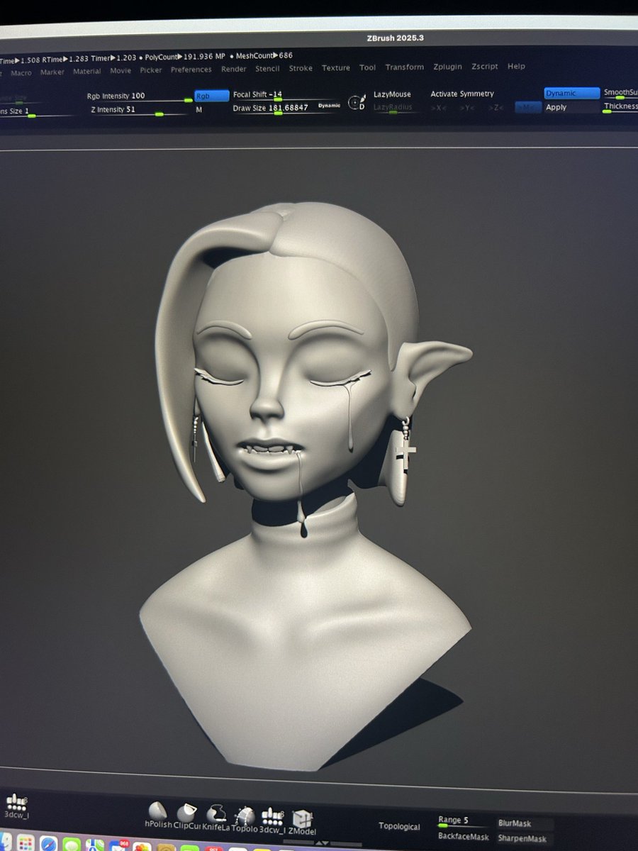 Little WIP of a female vampire