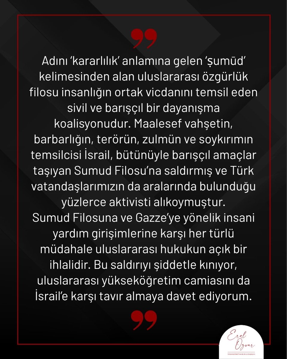 Sumud Filosu’nu hedef almak, insanlığın ortak vicdanını hedef almaktır!

#SumudFilosu 
#Gazze