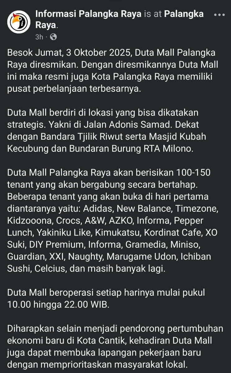 INFO PALANGKA RAYA 🇮🇩 tweet media