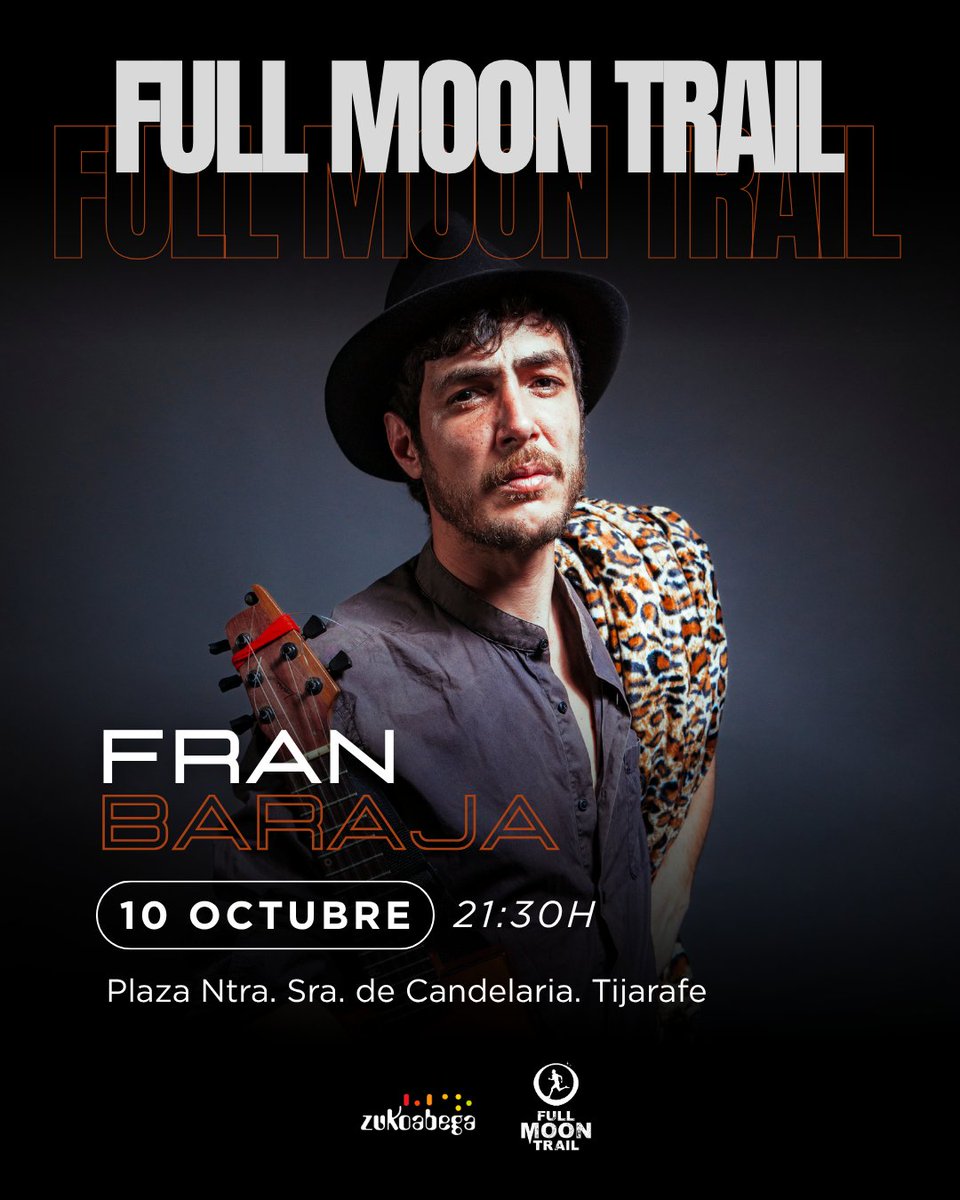 🌕🐺 El viernes, 10 de octubre, calentamos motores para la #FMT2025 con <a href="/franbaraja/">isco</a> ‼️

🕢 21:30 h.
📍Plaza de Ntra. Sra. de Candelaria

🙌🙌 ¡No te lo pierdas! 🙌🙌

#Tijarafe #LaPalma #FMT2025 #FullMoonTrail #Vivetijarafe