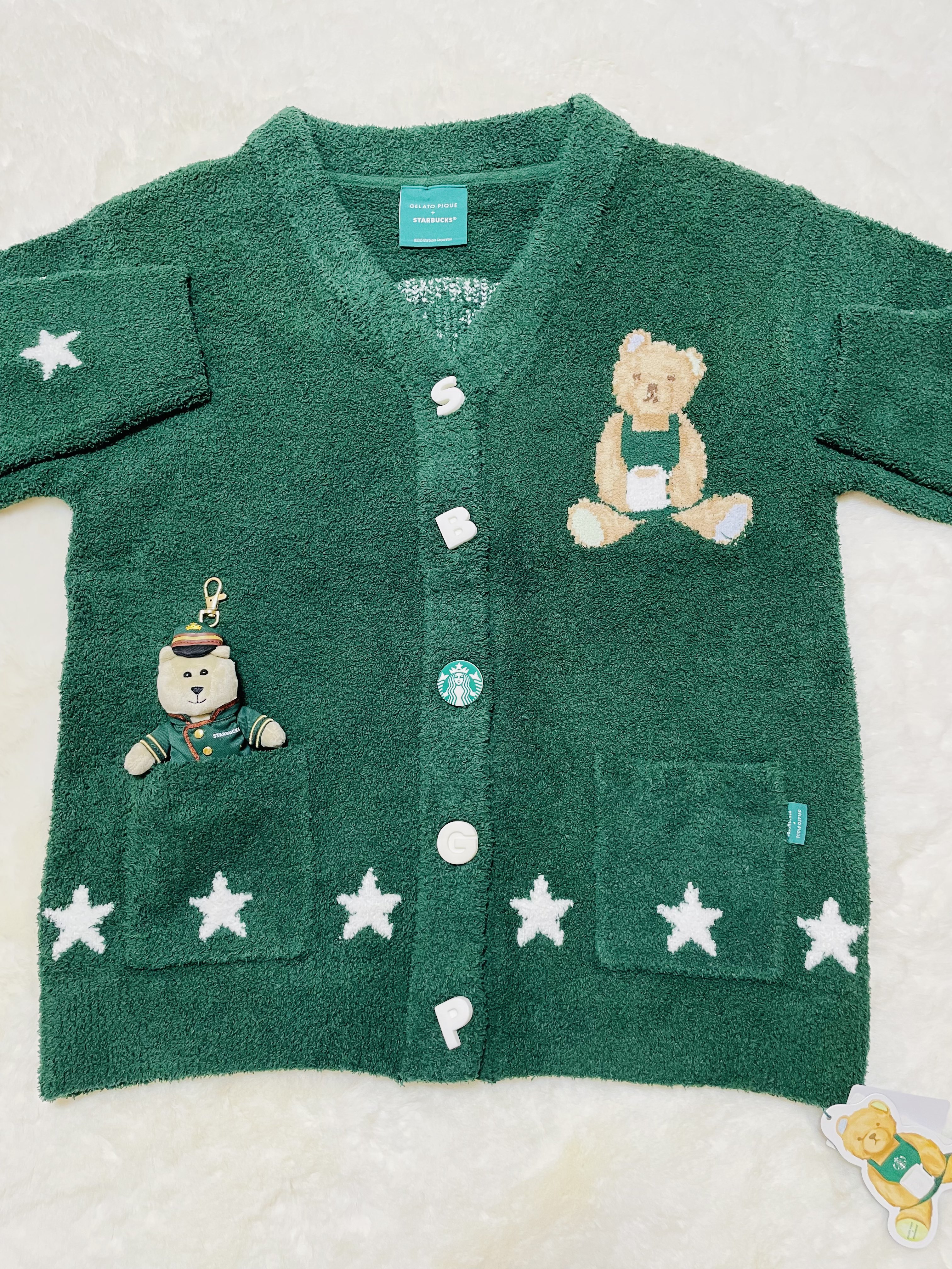 スタバ ジェラピケ カーディガン コラボ スターバックス ジェラート