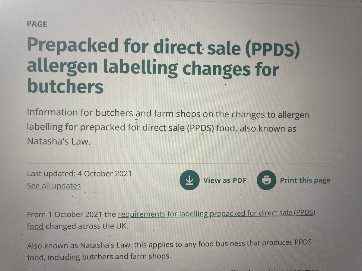 Pages and pages of regulations on labelling for meat including country of origin and allergens from <a href="/foodgov/">Food Standards Agency</a> but nothing about the slaughter method.

Indeed FSA and <a href="/defra/">defra</a> seem to have actively blocked attempts to label Halal or religious slaughter.

gofundme.com/f/fhqnhg-judic…