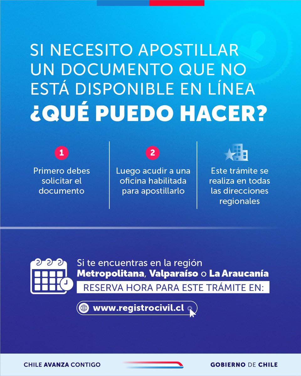 Buenos días. Ten presente esta información si necesitas apostillar un documento que no está en línea👇