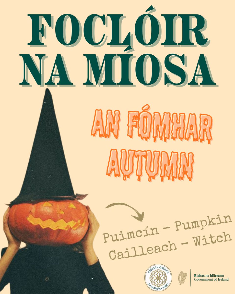 GreasanGaeilge's tweet photo. In ainneoin na drochaimsire seo ar fad, táimid an-tógtha leis an bhFómhar i gcónaí 🍂🍁💀👻🎃

#irishlanguage #irishlanguagelearners

@CoggOid @ETBIreland @TeachingCouncil @NMIreland @gpowithistory @DeptRCDG @Bac_leGaeilge @MetEireann @GalwayCityCo @GalwayCounty https://t.co/Hxkam6eJOo