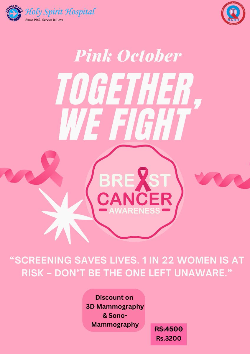 🎀 Screening today means a safer tomorrow. Stay aware, stay strong. 💖

#PinkOctober #AwarenessIsPower