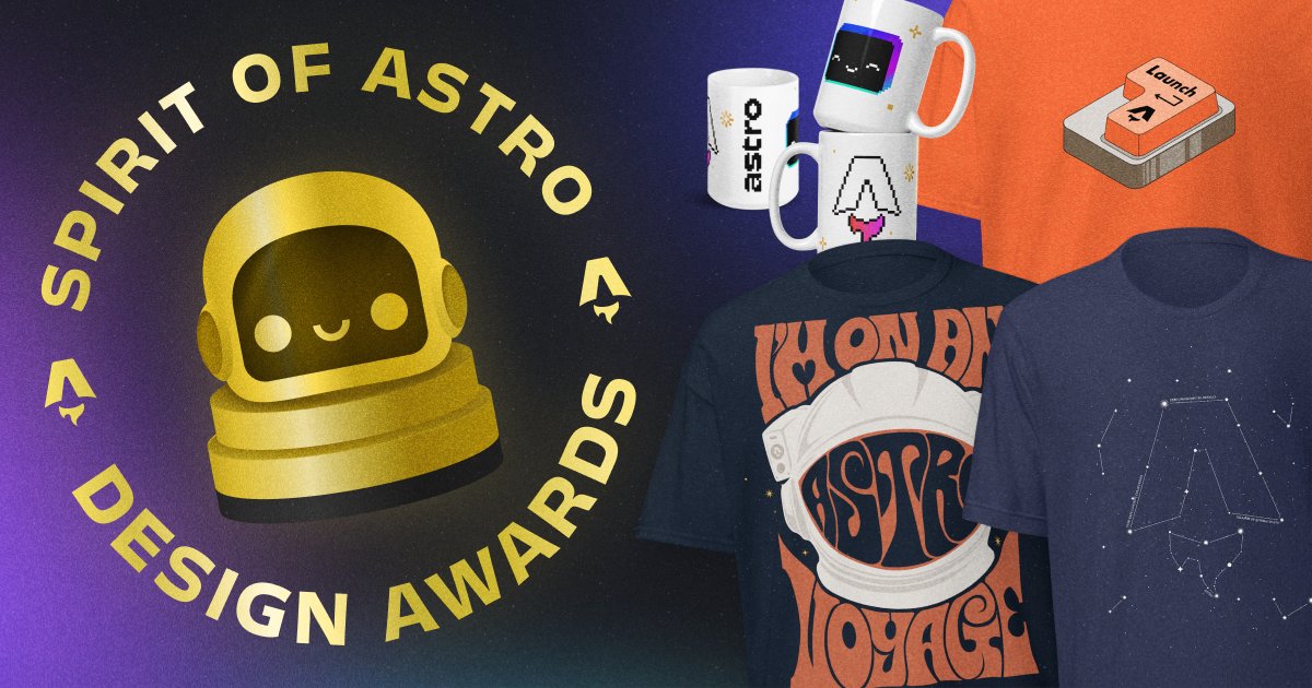 astrodotbuild's tweet image. Announcing the Spirit of Astro Design Contest winners! 🏆

👇Let’s check out the amazing designs
