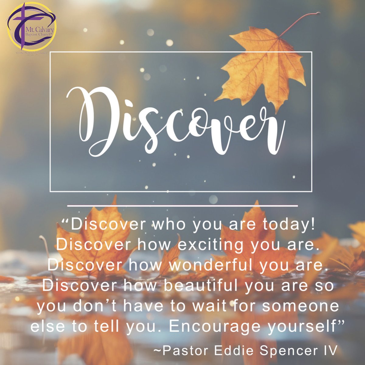 Discover yourself! Join us daily at 7:25am for the next 25 days as we come together in prayer and reflection to inspire positive growth and transformation.

#morningprayer #25daysofprayer #praywithus #discoveryourself #mcbc #themount #pastoresiv #esivministries