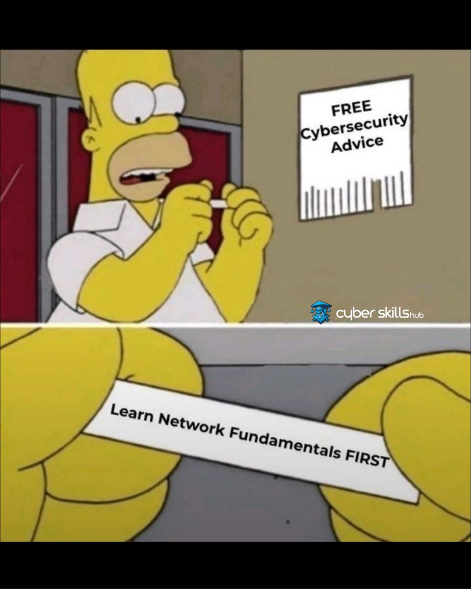 CyberSkills_Hub's tweet image. The secret to a successful cybersecurity career isn't a secret at all.
It starts with a solid foundation. Mastering network fundamentals is the non-negotiable first step.
#Cybersecurity #NetworkFundamentals #InfoSec #Networking #EthicalHacking #IT #CybersecurityTips