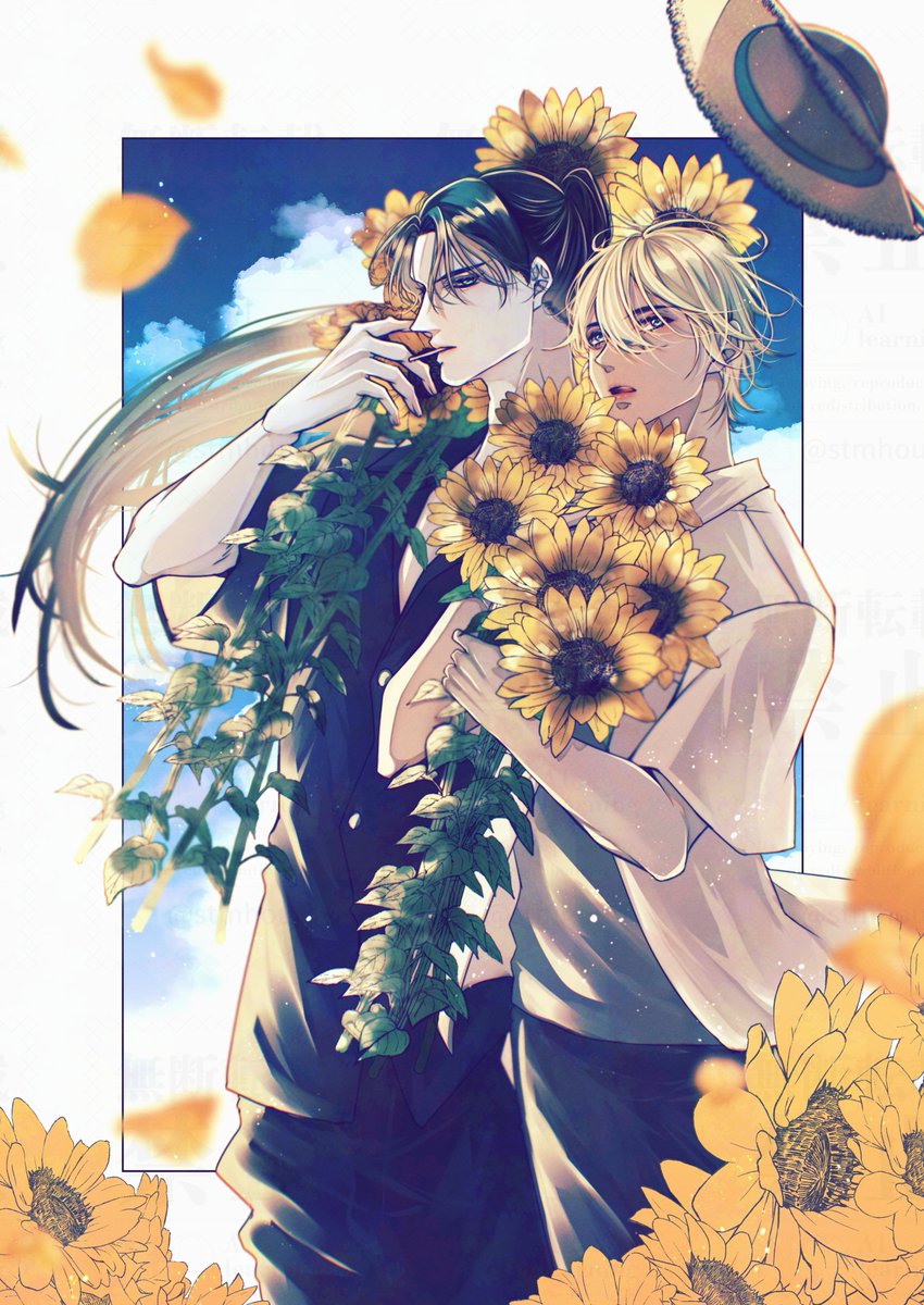 # 皆さん線画と塗った後を見せてください
とりあえず今年かいたやつで人物背景は基本残ってるんだけど背景が統合しがちでなかったりする…… 