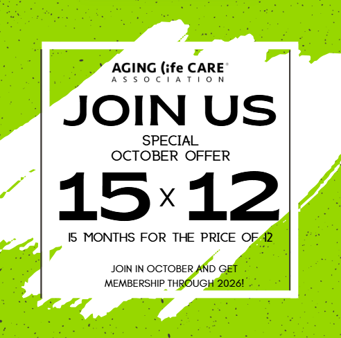 This October, join ALCA with 15x12! Get the rest of 2025 FREE with full 2026 dues — membership runs through Dec 31, 2026.

Already a member? Refer 5 &amp; earn a FREE year with MGM!

Join today 👉 aginglifecare.org/ALCAWEB/ALCAWE…

#ALCA #AgingLifeCare #CareManagement