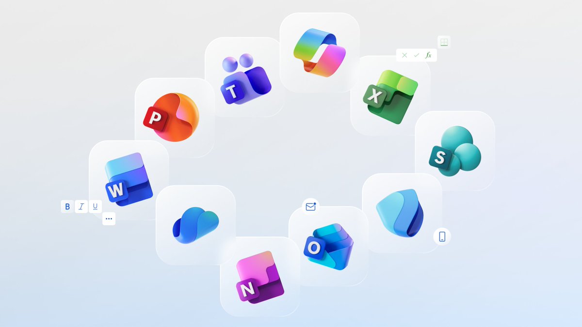 yabhishekhd's tweet image. Microsoft’s new design update:
fluid shapes + vibrant colors → icons now look more modern and easier to understand. (1/2)
#Microsoft #Design #UX