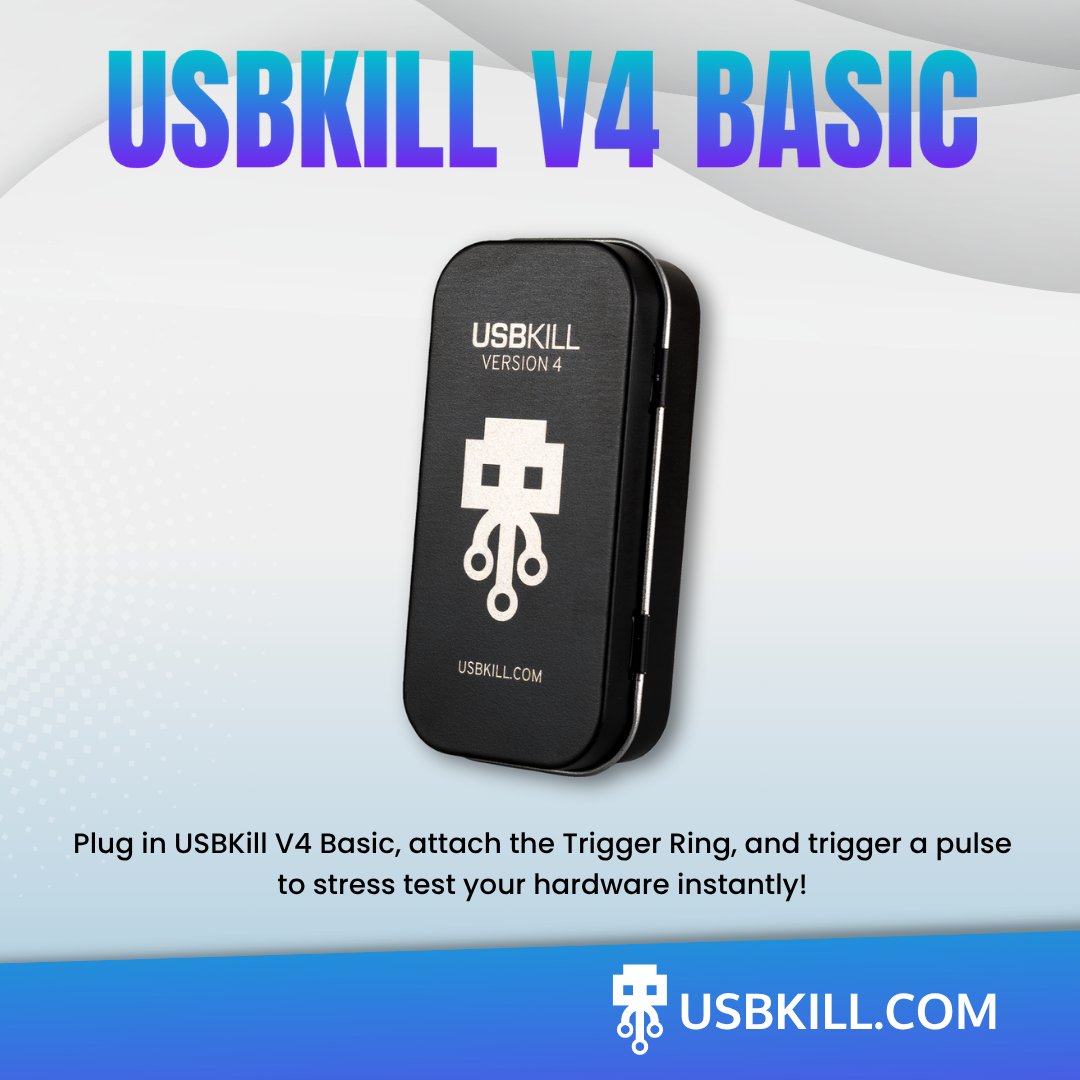 USBKill's tweet image. 🛡️ Test your devices&apos; resilience against power surge attacks with USBKill V4 Basic&apos;s powerful discharge capabilities. l.usbkill.com/yIE6D 
#StressTest #HardwareTesting #USBKillV4 #USBKill #Pentesting #infosec #security #RedTeam