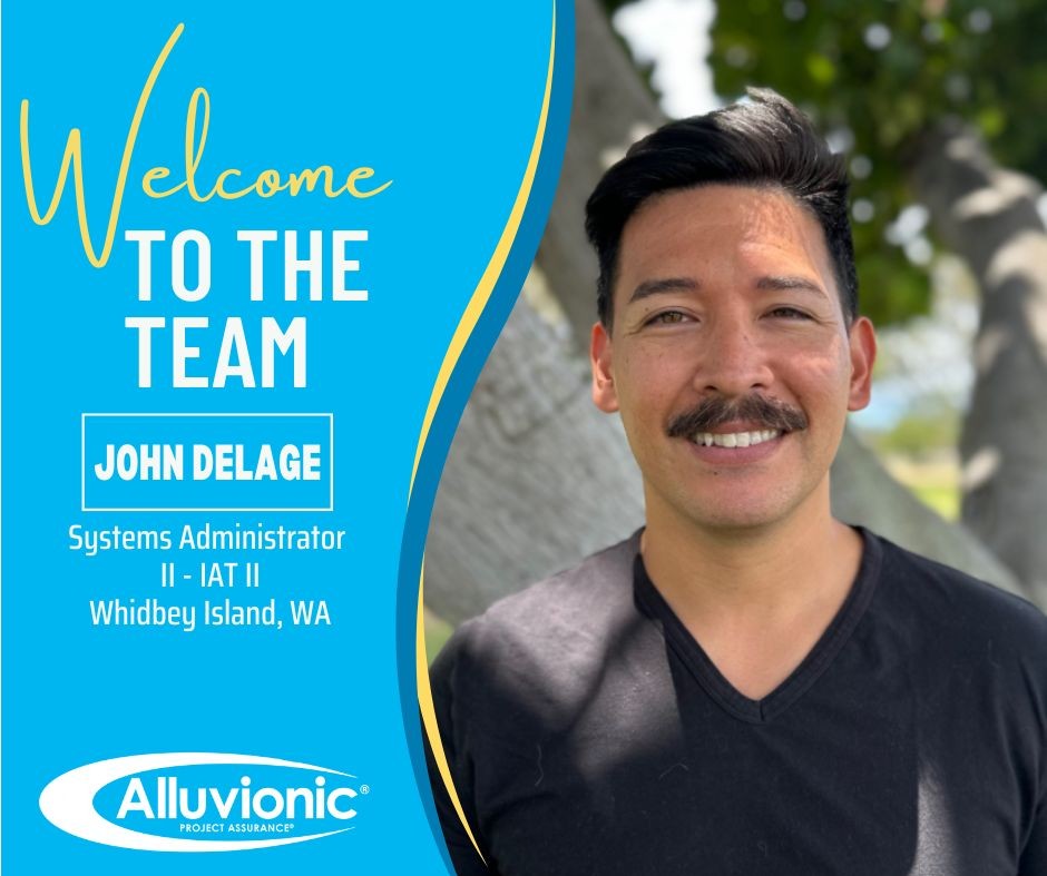 Alluvionic's tweet image. We are excited to welcome John Delage to Alluvionic as Systems Administrator II  IAT II in Whidbey Island, WA. John brings valuable skills and dedication to our team, and we are glad to have him on board. Interested in joining our team? alluvionic.com/careers #alluvionic