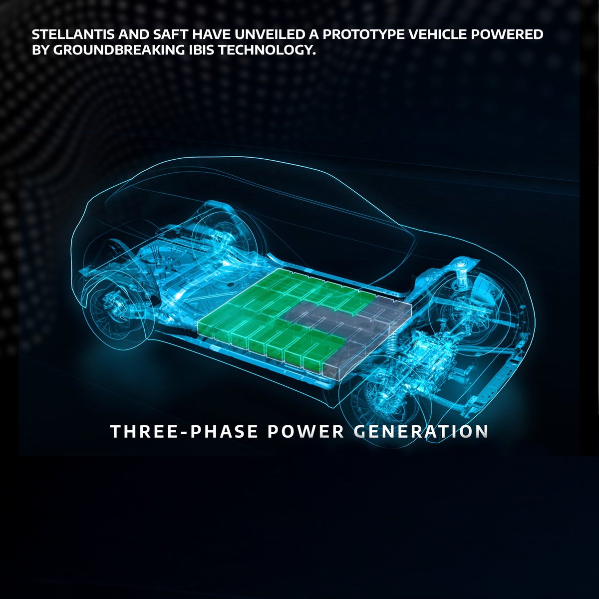 Stellantis's tweet photo. ⚡ #Stellantis and #Saft have unveiled a prototype vehicle powered by groundbreaking IBIS technology. https://t.co/iM8RmP2OCa
