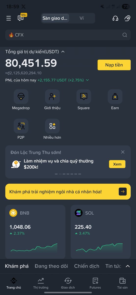 Airdropsvn's tweet photo. Mình đã từng mất rất nhiều tiền và mình không muốn anh em như mình. 
Đúng như những gì CZ nói: if you cant hold, you cant rich. Ảnh là số dư tài khoản hiện tại của mình. Nó đến từ việc affiliate các sàn và mua spot và nắm giữ. Chứ nếu mình chỉ đánh futures thì sẽ quay lại như thời 2021 là nợ nần và phải nhờ bố mẹ cắm sổ trả nợ. Mong anh em tỉnh táo.
Danh mục hiện tại của mình có $CAKE , $DYDX , $ARKM  sắp tới sẽ phân bổ thêm #ETH  vs #BNB ... Mình chỉ đánh giá cao các dự án liên quan sàn giao dịch, chain vì nó có dòng tiền và tạo ra giá trị thực tế. Có thể nó chưa tăng ngay nhưng về lâu dài chắc chắn sẽ tăng. Ae chưa biết hold con gì thì tham  khảo nhé.