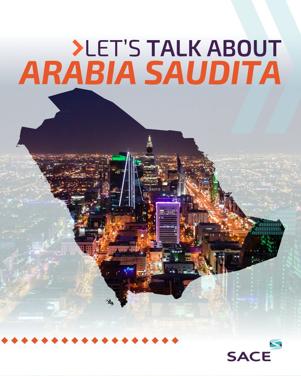 SACE (@sacegroup) on Twitter photo Welcome to #ArabiaSaudita 🇸🇦
Con la #SaudiVision2030, il Paese investe in energie green, logistica, sanità e agrifood.
Le imprese 🇮🇹, con il supporto di #SACE, protagoniste in progetti da $6,6 mld.
Scopri la #MappadellExport 👉 sace.it/mappe#/mappe/e… Welcome to #ArabiaSaudita 🇸🇦
Con la #SaudiVision2030, il Paese investe in energie green, logistica, sanità e agrifood.
Le imprese 🇮🇹, con il supporto di #SACE, protagoniste in progetti da $6,6 mld.
Scopri la #MappadellExport 👉 sace.it/mappe#/mappe/e…