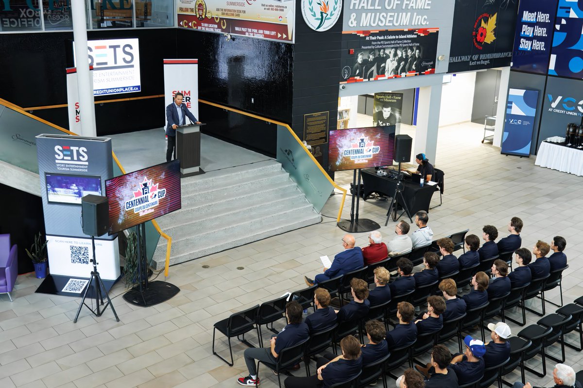 ICYMI: Exciting news for our Sport, Entertainment, Tourism sector yesterday as the Centennial Cup will be coming to Summerside from May 7-17th, 2026!

DETAILS ➡️ sside.ca/2026-Centennia…

#Summerside | <a href="/SsideCapitals/">Summerside Capitals</a>
