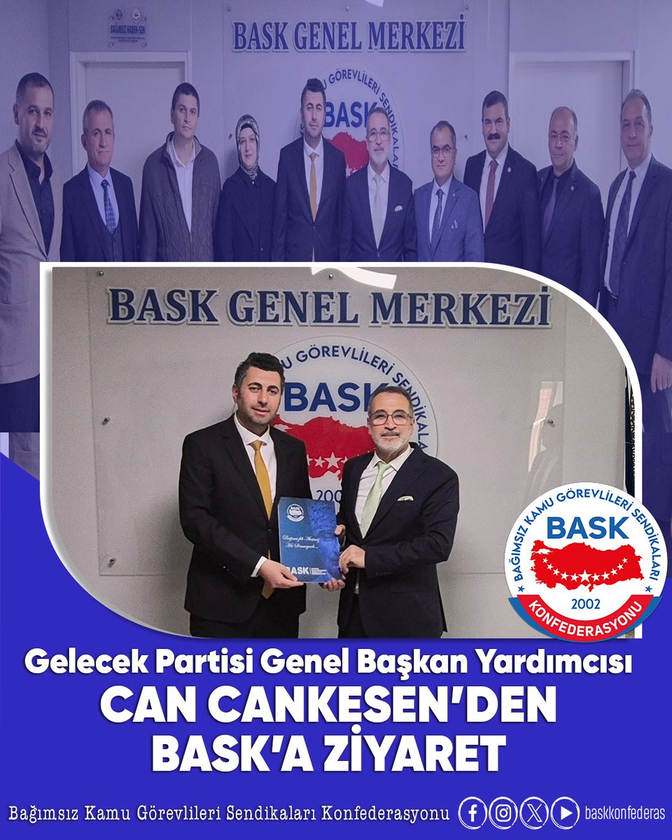 GELECEK PARTİSİ GENEL BAŞKAN YARDIMCISI CAN CANKESEN’DEN BASK’A ZİYARET

Gelecek Partisi, Çalışma ve Sosyal Güvenlikten Sorumlu Genel Başkan Yardımcısı Sayın Can CANKESEN, Aile Politikalarından Sorumlu Genel Başkan Yardımcısı Sayın Halime POLAT ve heyeti Konfederasyonumuzu