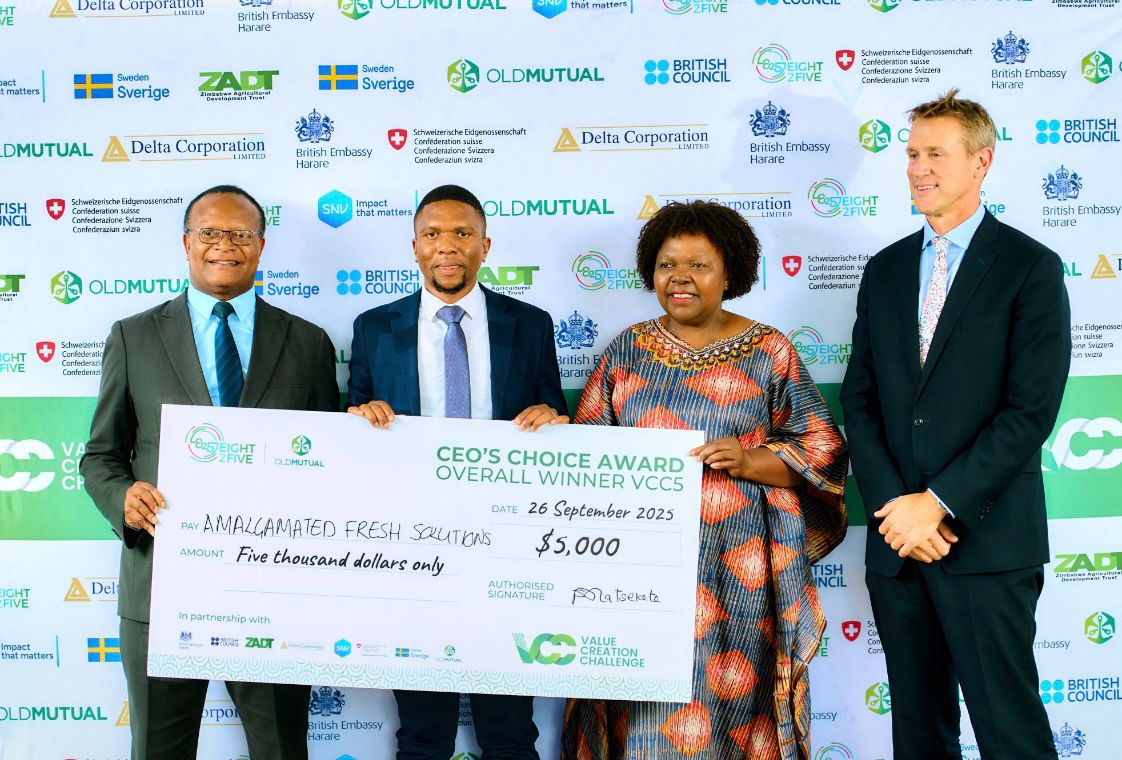 greengovzw1's tweet photo. TODAY we are excited to announce that our very own Mutare #Urbanfutures Youth Champion Tendai Manyeza's #Vegiecooler won awards under the @ValueCreationZW
1. Overall winner for Sustainability Pillar
2. Overall Winner #VCC5
@hivosrosa @OldMutualZW @zwBritish #forwardwegrow https://t.co/SaJnq8nAo5