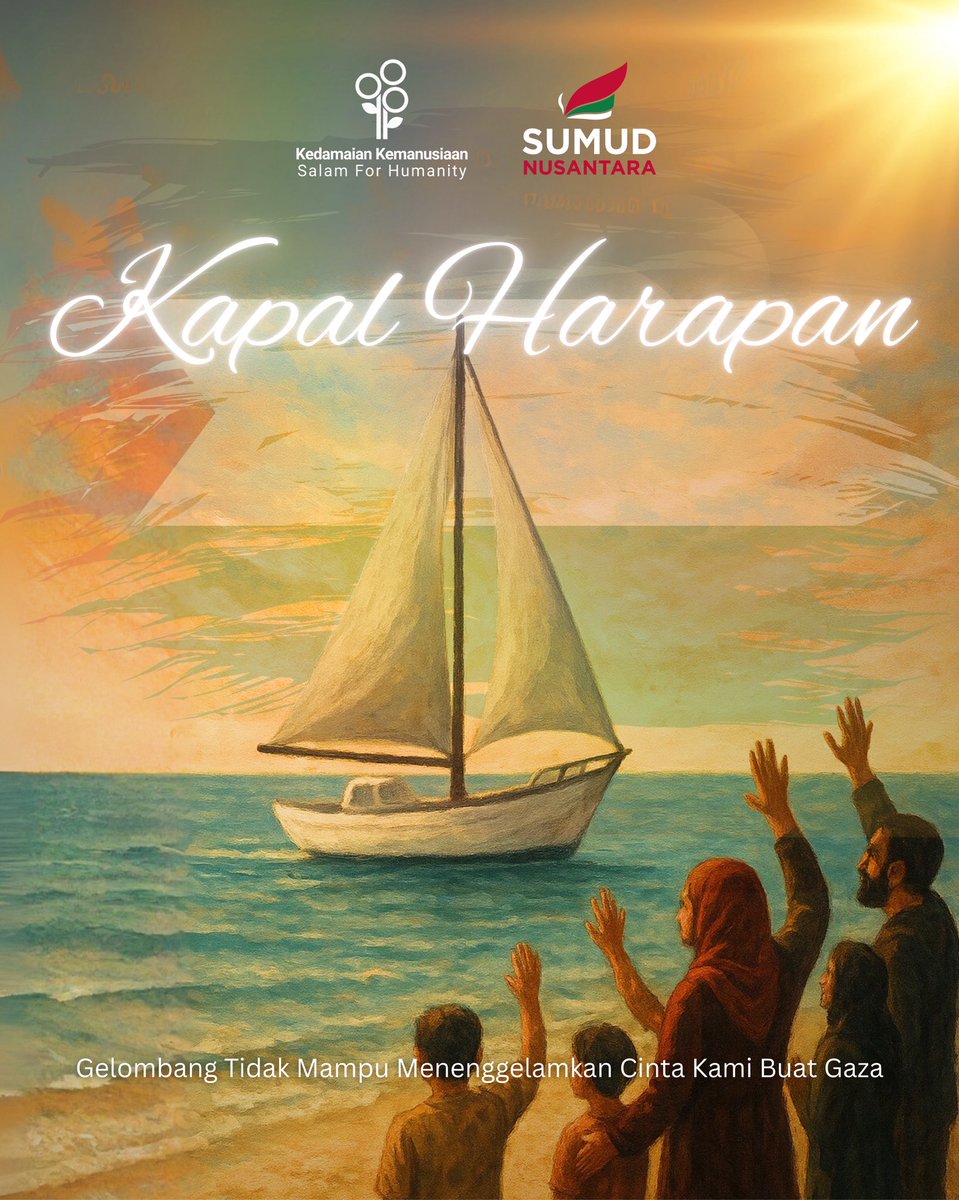 🌊✨ Kapal Harapan untuk Gaza ✨🌊

Kedamaian Kemanusiaan sentiasa bersama mereka yang menjalankan misi kemanusiaan.
Doa kami mengiringi setiap langkahmu, wahai pejuang harapan. ❤️🇵🇸

#KapalHarapan #SolidaritySumud #KedamaianKemanusiaan