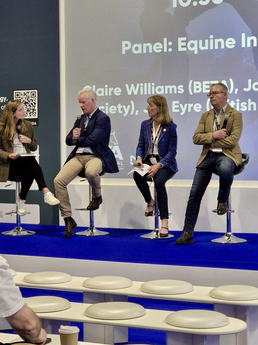 Great to catch up with Nikki Newcombe at #BETA. As a champion of British saddlery, she keeps top brands like Jeffries &amp; Harry Dabbs available via <a href="/BlissOfLondon/">Bliss of London</a> &amp; Loxley Saddles.
Also enjoyed the Equine Industry Update panel—insightful chat on sustainability, workforce &amp; welfare