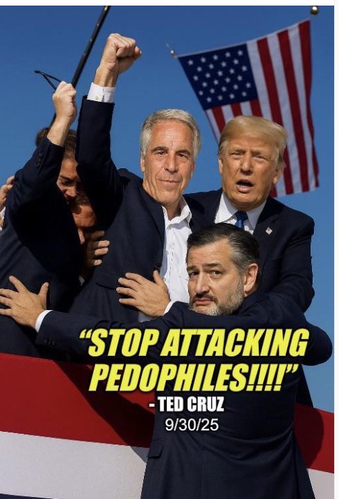 <a href="/TheRickWilson/">Rick Wilson</a> Cancun Cruz wants us to take it easy on pedos. I wonder why??🤔🤔🤔