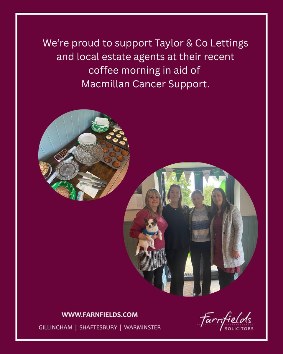 It was a lovely event filled with tasty treats and friendly faces  all helping to raise vital funds for an incredible cause.

Thanks for inviting us – we were delighted to be involved! We couldn’t be happier to support amazing charities.

#CoffeeMorning #FarnfieldsSolicitors