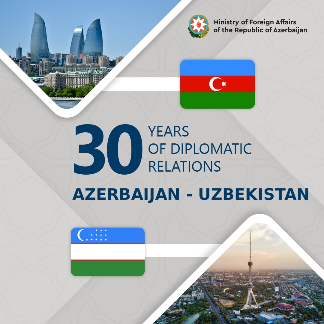 MFA Azerbaijan 🇦🇿 (@azerbaijanmfa) on Twitter photo Congratulations to brotherly #Uzbekistan on the 30th anniversary of establishment of diplomatic relations between #Azerbaijan and Uzbekistan!
🇦🇿🇺🇿
<a href="/uzbekmfa/">Uzbekistan MFA 🇺🇿</a> Congratulations to brotherly #Uzbekistan on the 30th anniversary of establishment of diplomatic relations between #Azerbaijan and Uzbekistan!
🇦🇿🇺🇿
<a href="/uzbekmfa/">Uzbekistan MFA 🇺🇿</a>