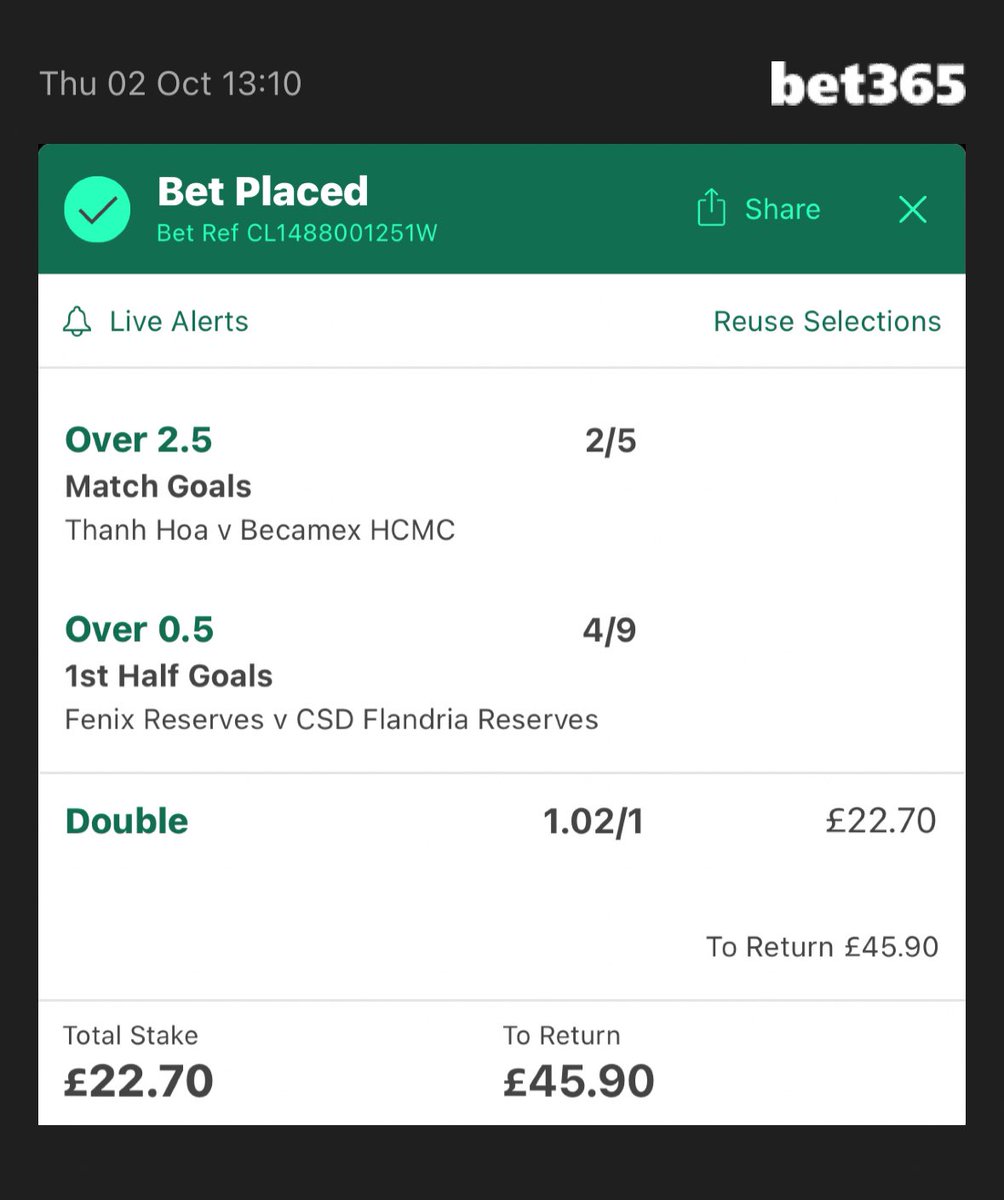 Stop 2 🚂🚂
Add To Your Bet Slip - bet365.com/s/r/5RqFX

#Football #bet #bets #inplay #money #tips #followers #smm #bet365 #ChampionsLeaugue #LiverpoolFC