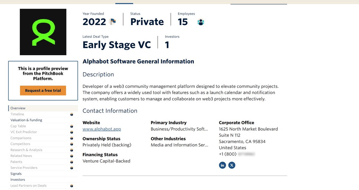 Avivdoteth's tweet image. the @AlphabotApp
is a US-based company (Sacramento, CA). As an American citizen, I&apos;m exercising my rights to sue for fraud and hold them accountable. Who&apos;s with me? Communities deserve better—let&apos;s expose this! #AlphabotScam #Web3Fraud 
Refund now!