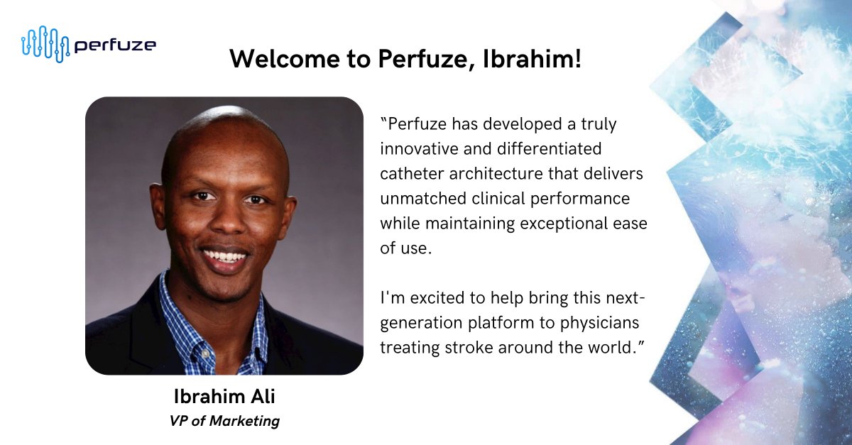 PerfuzeStroke's tweet photo. We’re delighted to welcome Ibrahim Ali as our new VP of Marketing at Perfuze. Ibrahim brings deep expertise and proven leadership in the neurovascular and broader medical device space, and will play a pivotal role in advancing Perfuze’s global growth and impact.
@Wayne_Perfuze https://t.co/K3wJt0NDaI