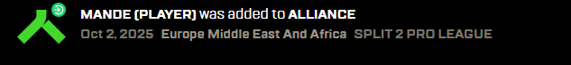 News: <a href="/MandeOW/">Mande</a> has been added to <a href="/theAllianceGG/">Alliance</a> 

Maybe as a sub?