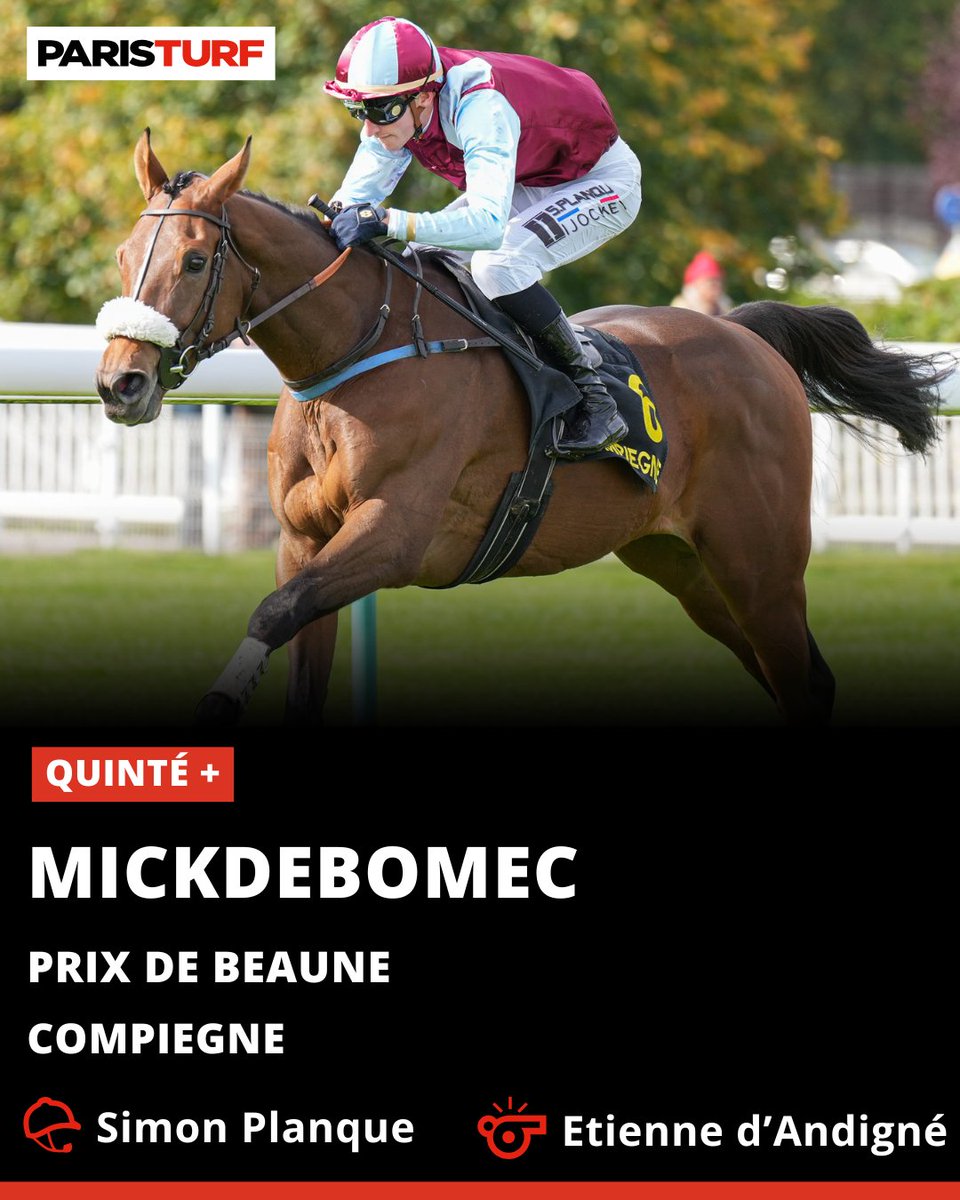 🏆 Mickdebomec remporte le Quinté+ du jour disputé à Compiègne
🏁 Arrivée chiffrée : 6-5-12-16-15