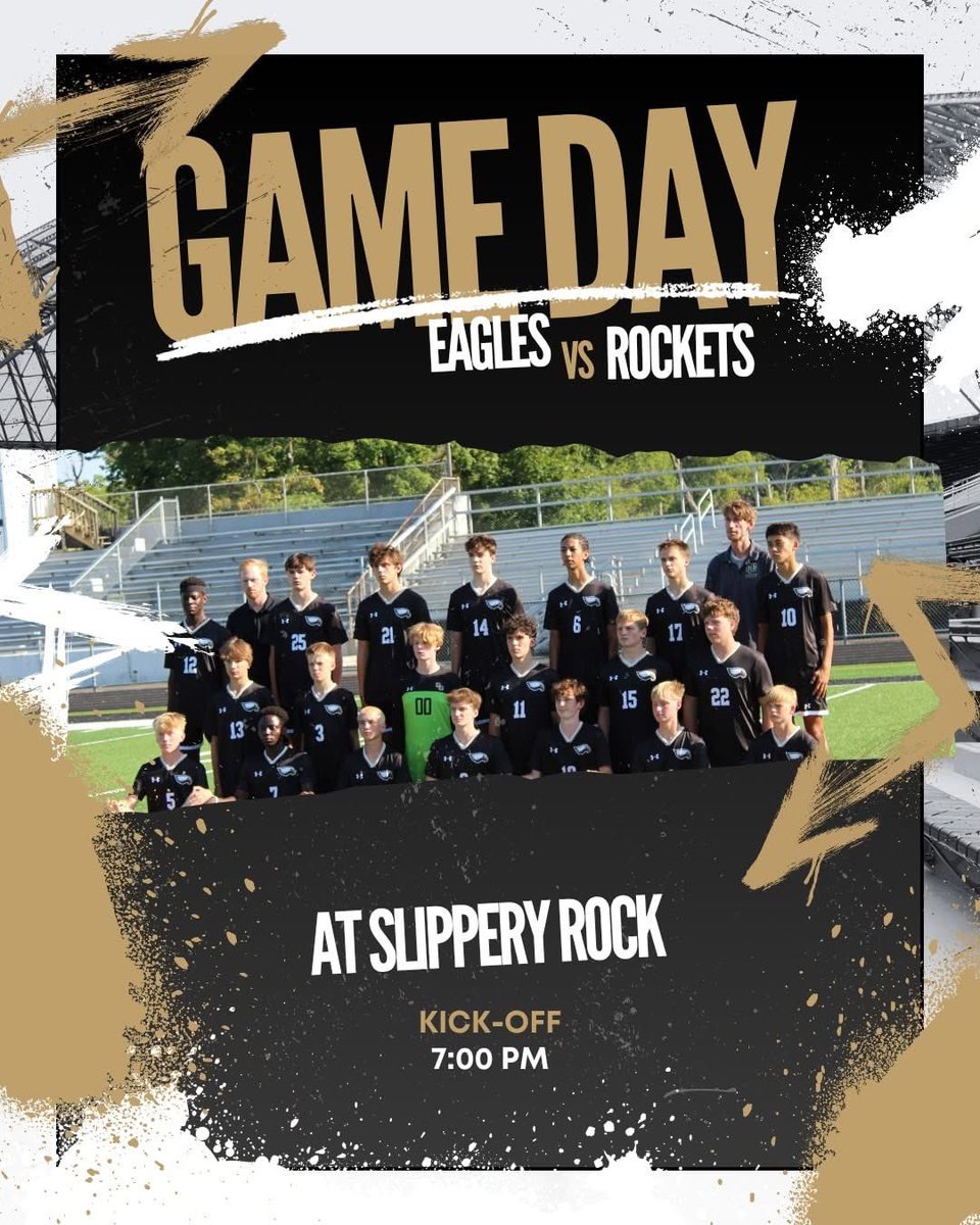 Game day, we travel to Slippery Rock tonight. Kickoff is set for 7

<a href="/gcsportsguy97/">Corey Corbin</a> <a href="/ETNreisenweber/">Tom Reisenweber</a> <a href="/ydlsportsnet/">YDL Sports Network</a>