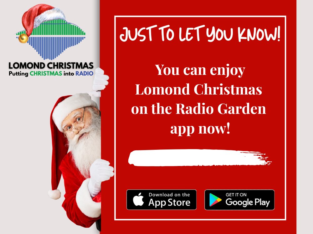 Just hear those sleigh bells jingling, ring tingle tingling too!

You can listen to Lomond Christmas right now on the Radio Garden mobile app. Free to download from your app store.

#lomondradio #localradio #communityradio #christmas2025 #christmasmusic #lomondchristmas